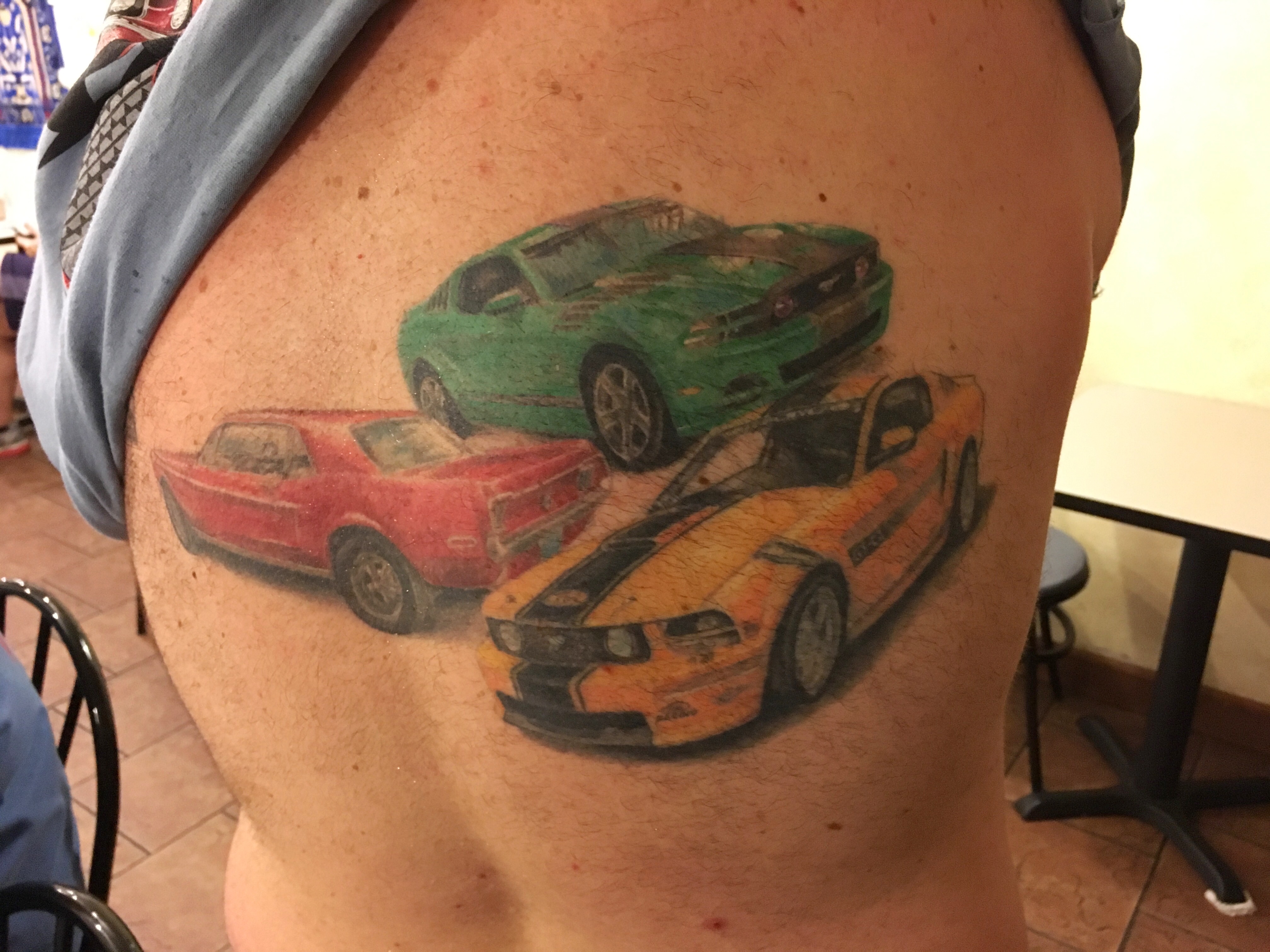 RandomsTattoos - Throwback to this rad Hot-Wheels piece! Tattoo by Random!  To book your free consultation just Text 719.229.1563 now! Thanks for  looking! Instagram.com/RandomsTattoos 🙏🙏🙏 | Facebook